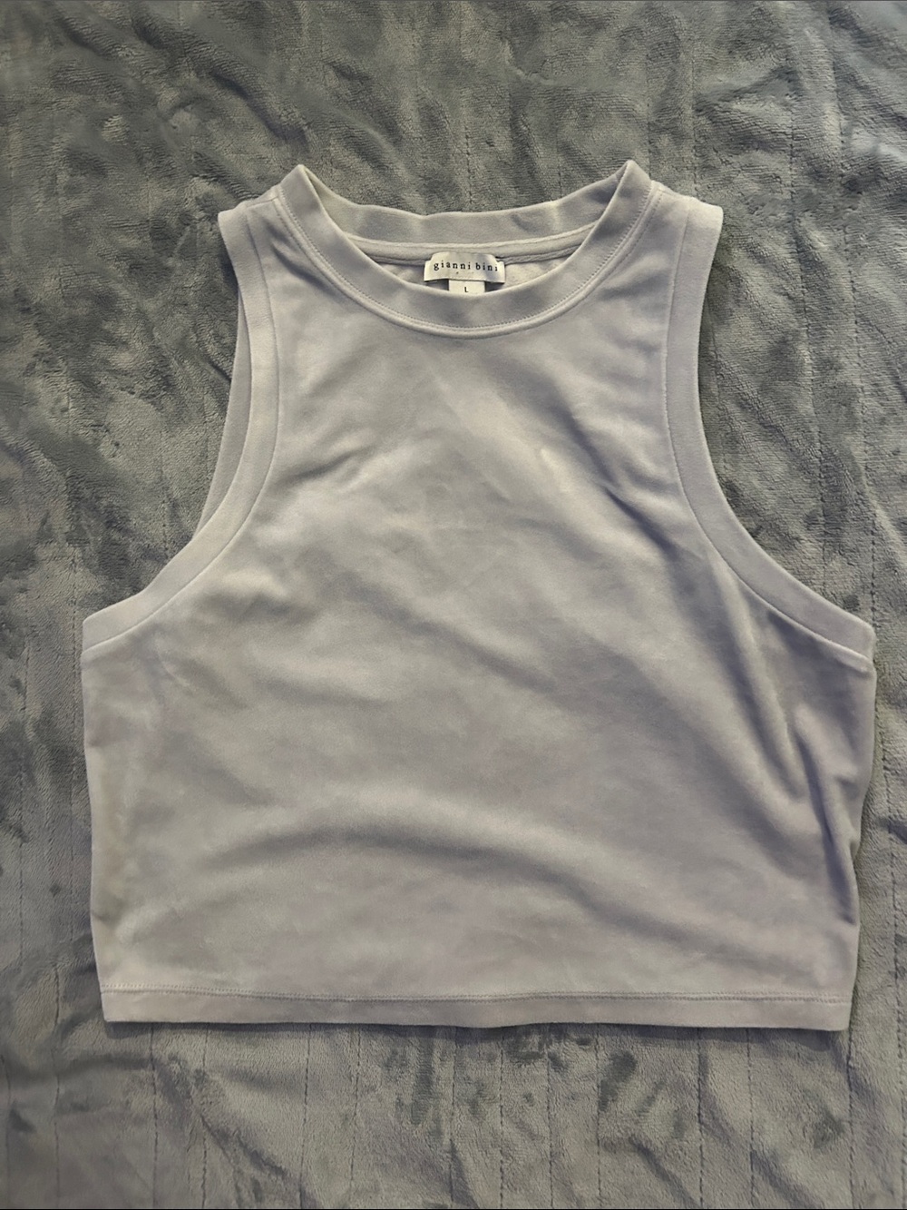 Gianni  Bini silver Cropped Tank